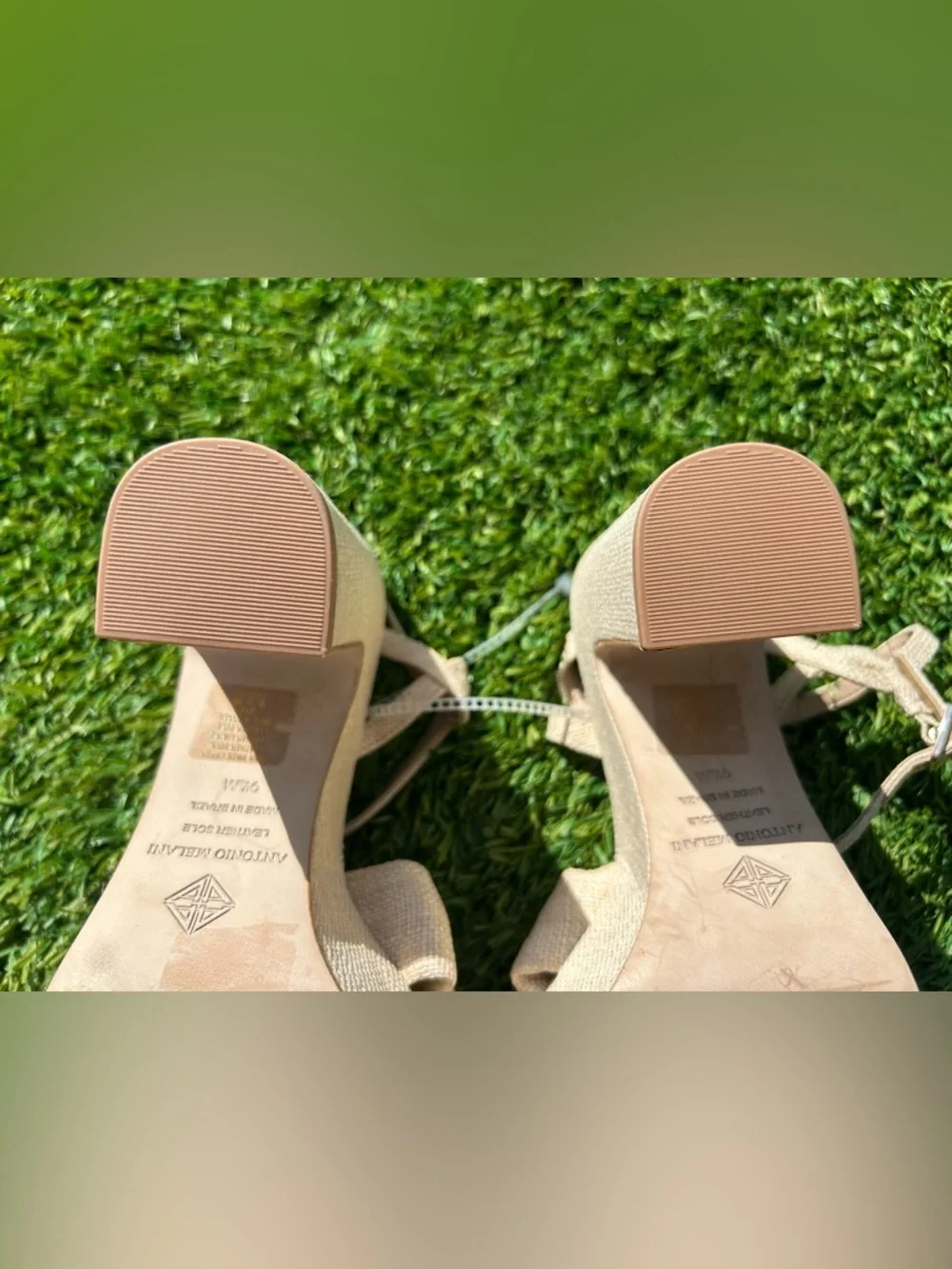 Antonio Melani Linen Knot Knotted Platform Ankle Strap Sandals Shoes Women’s 9.5 - Picture 9 of 13